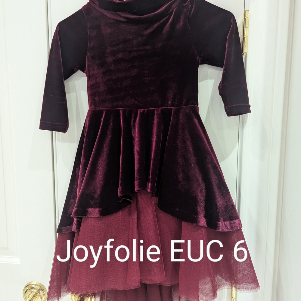 Joyfolie Deep Burgundy Velvet Dress